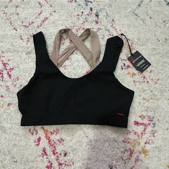 n: Philanthropy Tillie Sports Bra in Black Cat & Camel - Picture 3 of 4